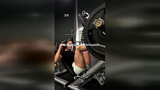 18-Year-Old Gym Girl Accidentally Flashes Tight Pussy During Live Stream