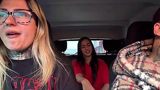 Brazilian Gas Station Hottie Ditches Job for Porn Stardom and Flashes Massive Tits in Speed Dating