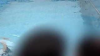 A Hot Couple's Risky Fun in the Swimming Pool.