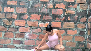 Stretching Outside and Peeing My Gym Clothes