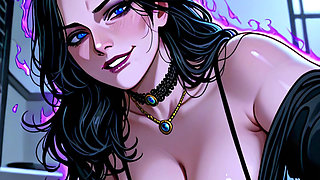 Wild Purple Flames Witch Cartoon Porn