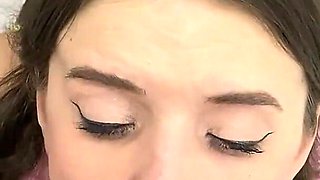 Brunette Siren Alice Deepthroats My Cock & Gets Covered