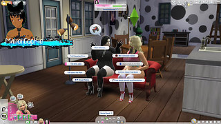 Sims 4 - Going on dates, random threesome and getting a job
