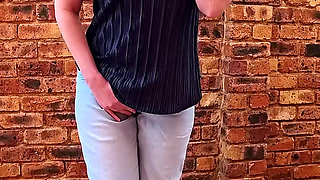 Blond MILF Pissing in Clothes Desperation Compilation