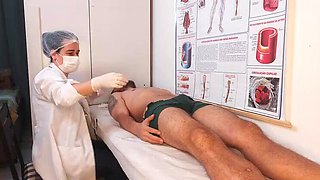 Hot Brazilian Nurse Gets Wet Seeing Patient's Big Hard Cock