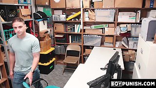 BoyPunish.com - Hot inked thief's raw bareback fucking by a horny officer's massive black dick