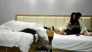 Cute teen captured by hidden cam in massage room