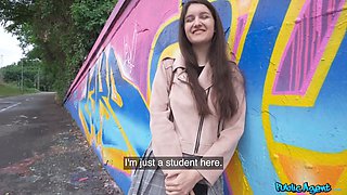 Public agent - college art schoolgirl with Natural Tits dares to have porno outside for first time