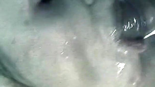 Slutty milf seduced by two cocks to suck