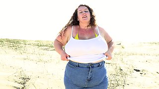 NAUGHTYNATURAL Hairy Beach Tease XXX