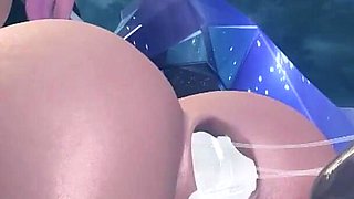 Madruga3d Ahri's Intense 1-on-1 Standing Doggy Anal: Busty White Slut Fucked Hard by Massive Black Cock with Deep Anal Cream Gap
