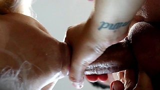 Cuck POV: Cuckold Bellow His Hotwife Slow Motion