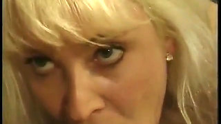 Lusty Blond Has Sexy Landing Strip on Her Juicy Pink Pussy for Licking