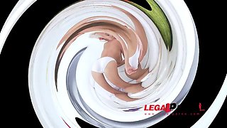 Mea Melone & Ria Sun double anal penetration group fuck SZ