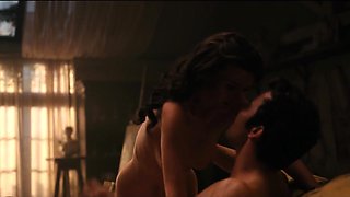 Simone Ashley and Emily Barber in sex scenes