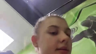 Public Sloppy blowjob and anal fucking in the gym with jucielussie