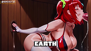 Double Glory Hole for Fans - Kneeling Cum-face Slut Services Both Holes Non-stop!