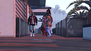 GTA 5 FRANKLIN CAPTAIN CRAZY DICK GIVING IT ALL OVER THE SAINTS GTA V