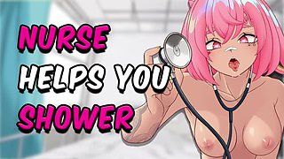 ASMR Nurse Gives You a Blowjob in the Shower