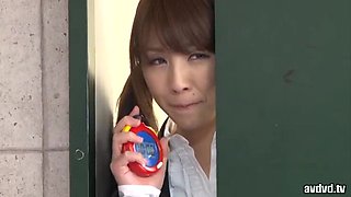 Time Stop Lesbian Schoolgirls - Ren Azumi & Megumi Shino in Classroom Sex