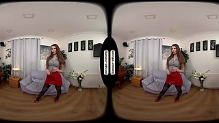 Brook Logan Secretary Indulges Boss To Keep Her Job Joi & Dildo Treat - 8k Vr