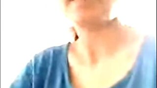 Slutty indian housewife watching cock jerking on webcam