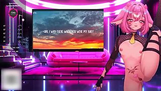 Hot Anime VTuber Sings While Getting Fucked Hard