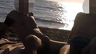 French Teacher Risky Public Masturbation Caught on Crowded Beach Helps Squirt Extreme Cumshot