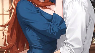 Mei, 18-year-old teen with big ass and delicious tits rides her coworker's cock on her own desk - General Content