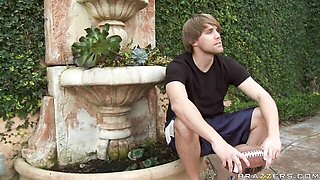 Fake-boobed brunette MILF Lisa Ann cheats with her lovely boss