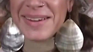 Sexy Tattooed Hippie Sucks My Dick Til Cumshot