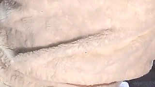 Redhead Slut in White Pajama Outfit Fingering Orgasm