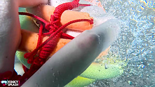 Bratty Lucy's Wet Punishment: Rope, Clamps & Noodles