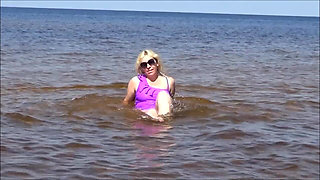 Wet Swimsuit Step-mom