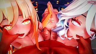 Genshin Impact - Lantern Rite Fuck Fiest Gangbang Genshin Girls Creamed 3 - 3D Hentai Animations