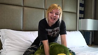 Lusty Alexa Crush Grinds Her Pussy Against Soft Plushy Toy
