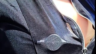 Solo brunette masturbation and striptease