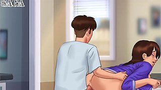 Deep throat cum in mouth-her first wild blowjob